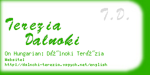 terezia dalnoki business card